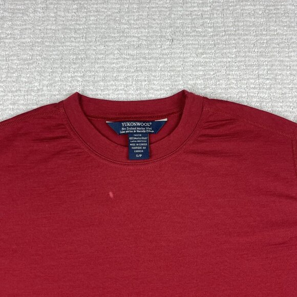 Yukonwool New Zealand 100% Made in Canada Merino Wool Base layer shirt Men S Red - Picture 2 of 16